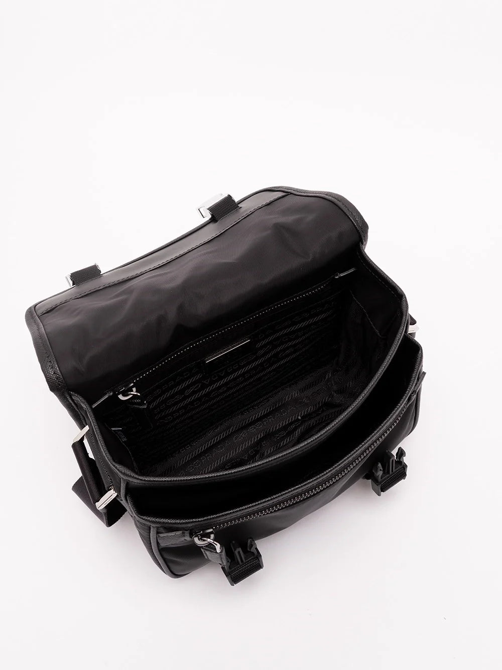 Prada Men Re-Nylon And Saffiano Leather Shoulder Bag