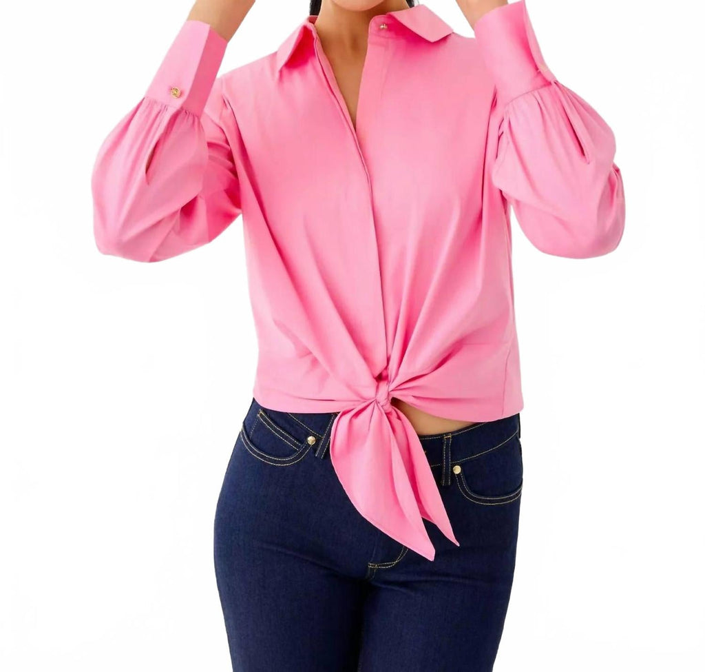 Tie Lilly Shirt In Confetti Pink