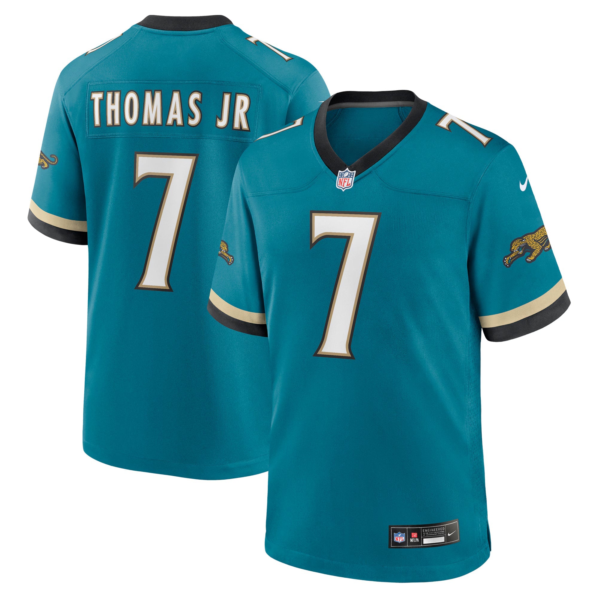 Jacksonville Jaguars Brian Thomas Jr. Teal Alternate Game Jersey