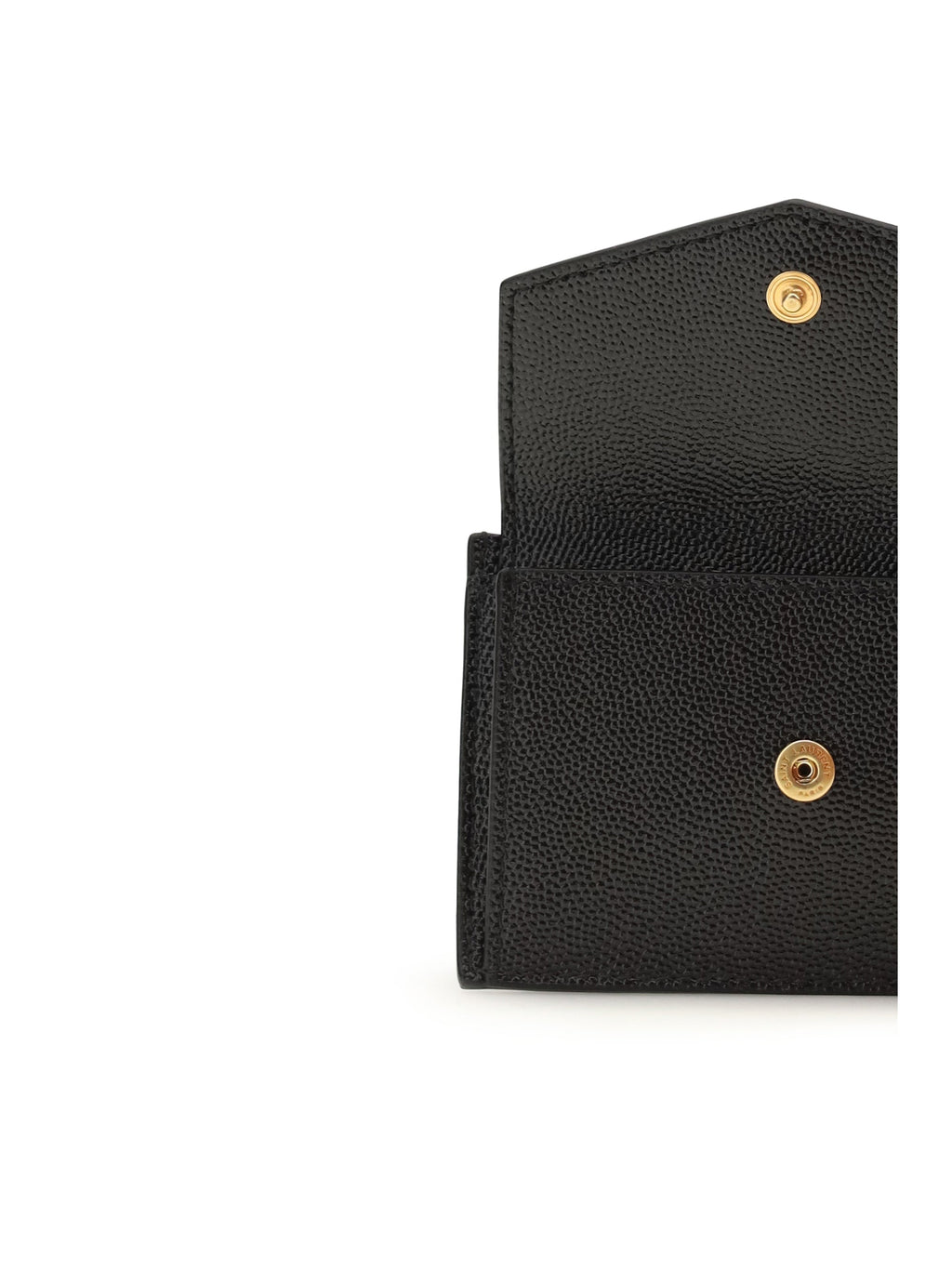 Saint Laurent Women Micro-Grain Leather Wallet