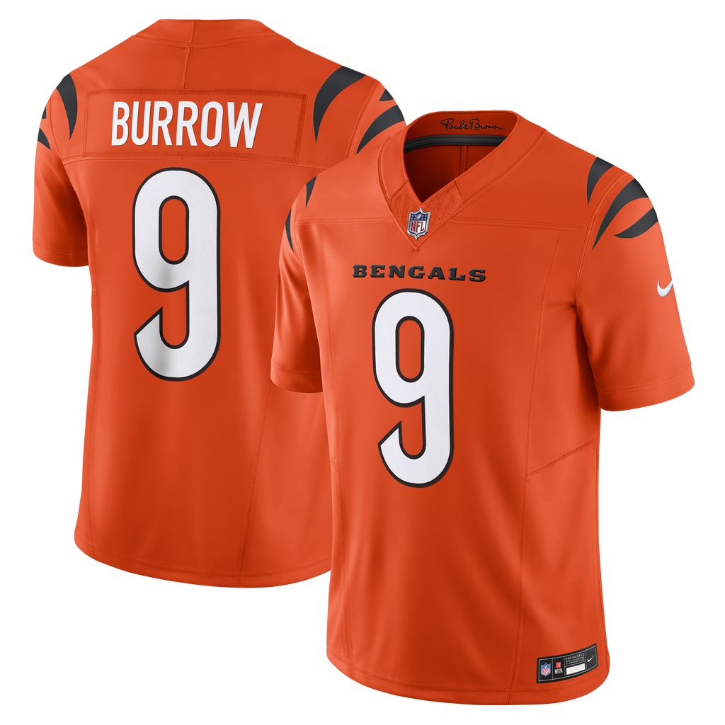 Cincinnati Bengals Joe Burrow Orange Vapor F.U.S.E. Limited Jersey