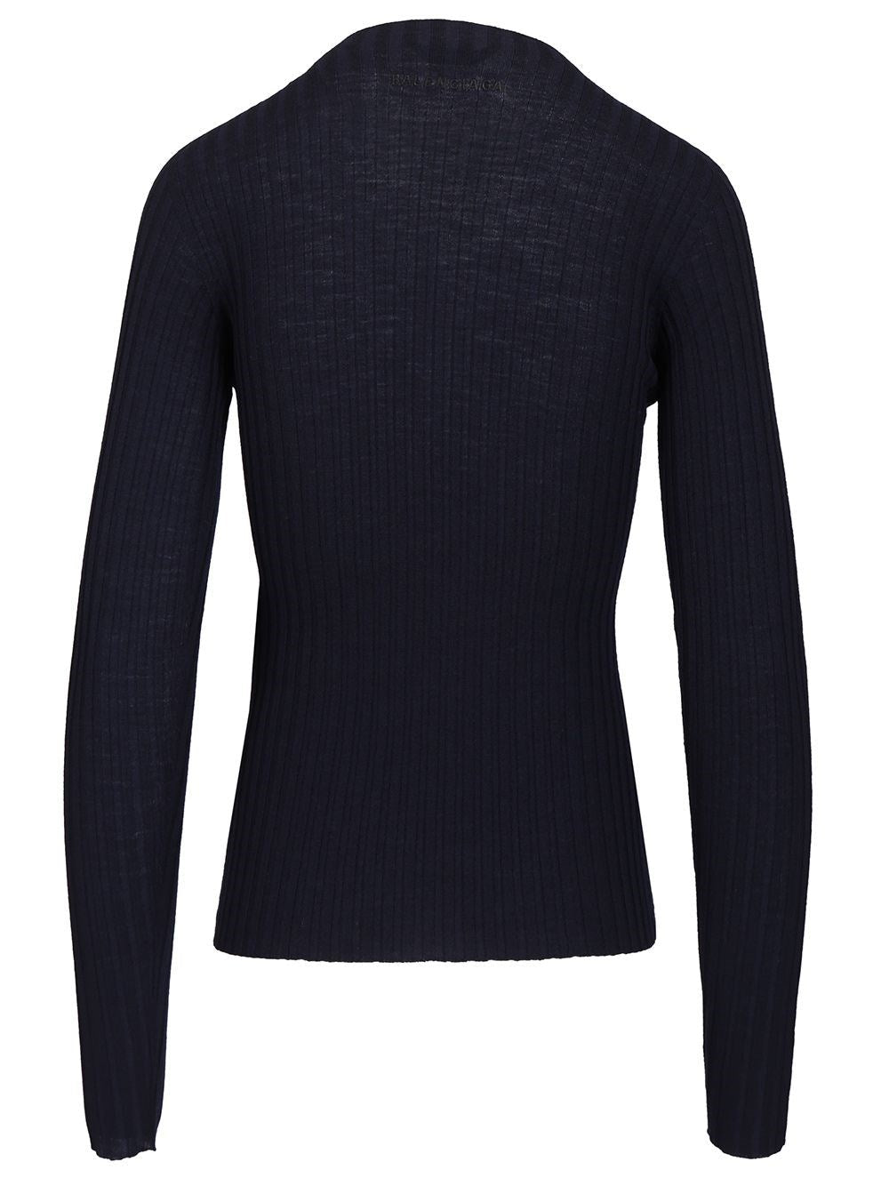 Balenciaga Women Ribbed Knit Sweater