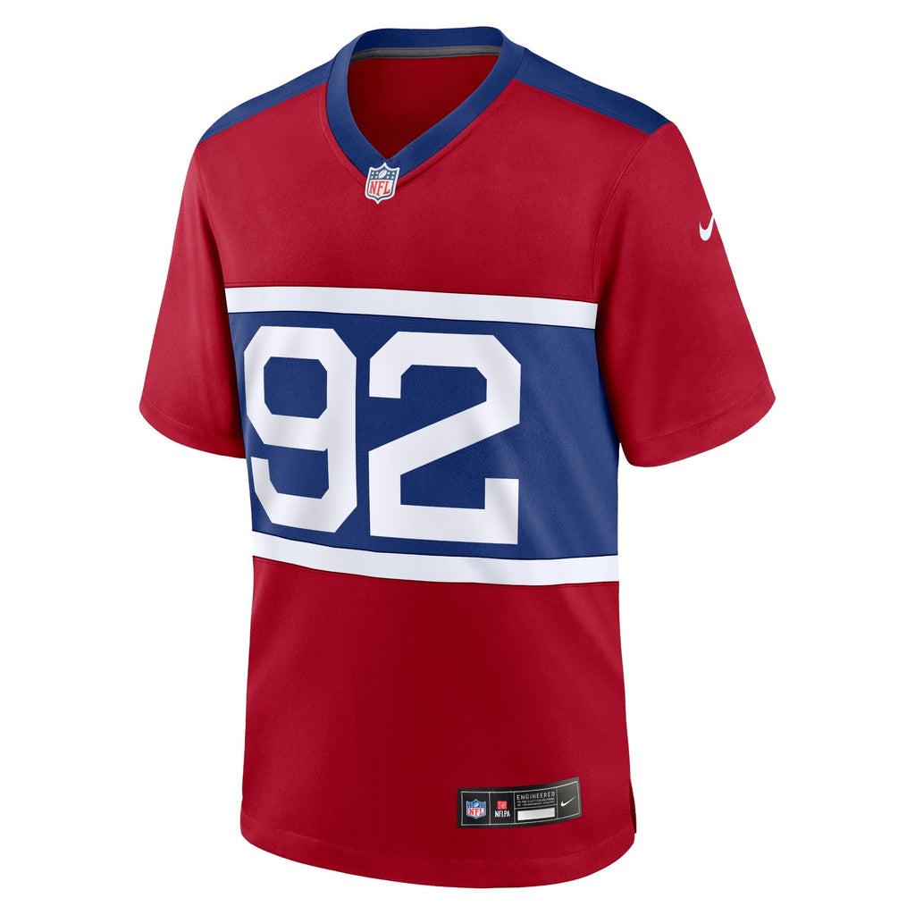 New York Giants Michael Strahan Century Red Alternate Retired Player Game Jersey