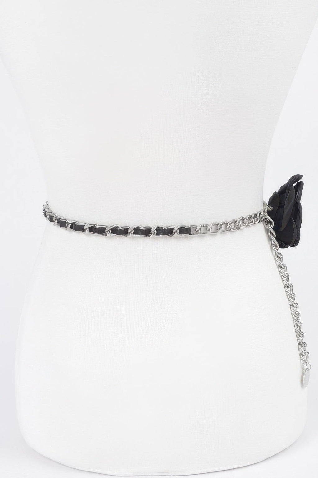 Flower Metal Double Layered Plus Size Chain Belt