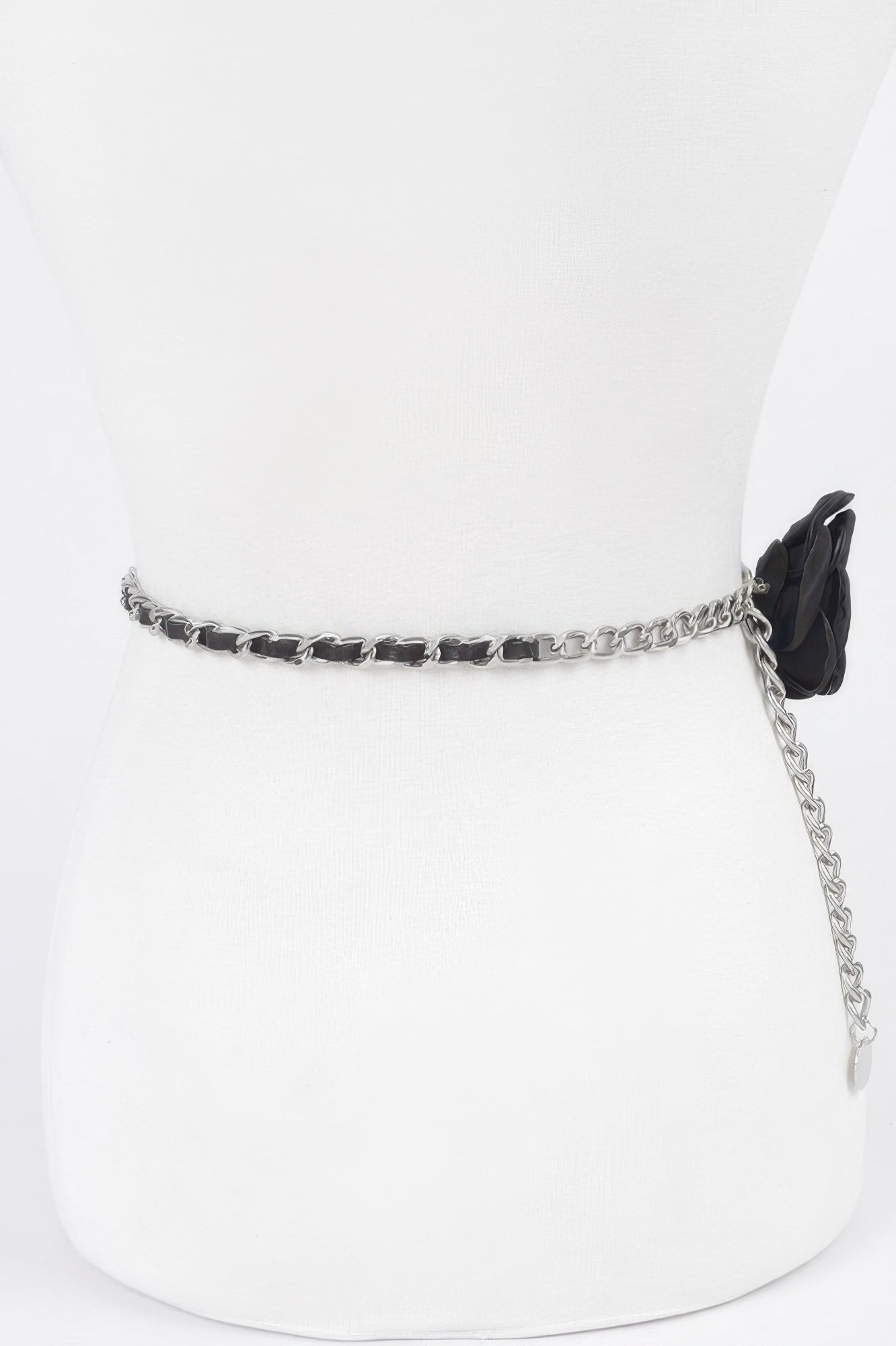 Flower Metal Double Layered Plus Size Chain Belt