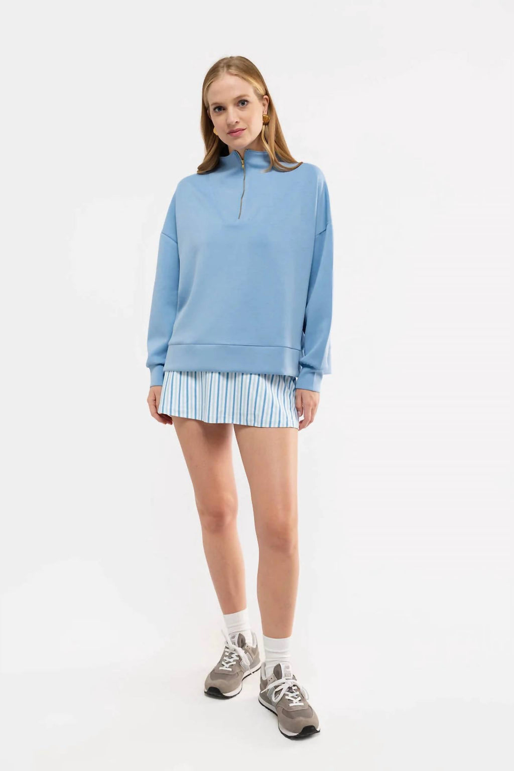 Morgan Quarter Zip Sweatshirt In Regatta