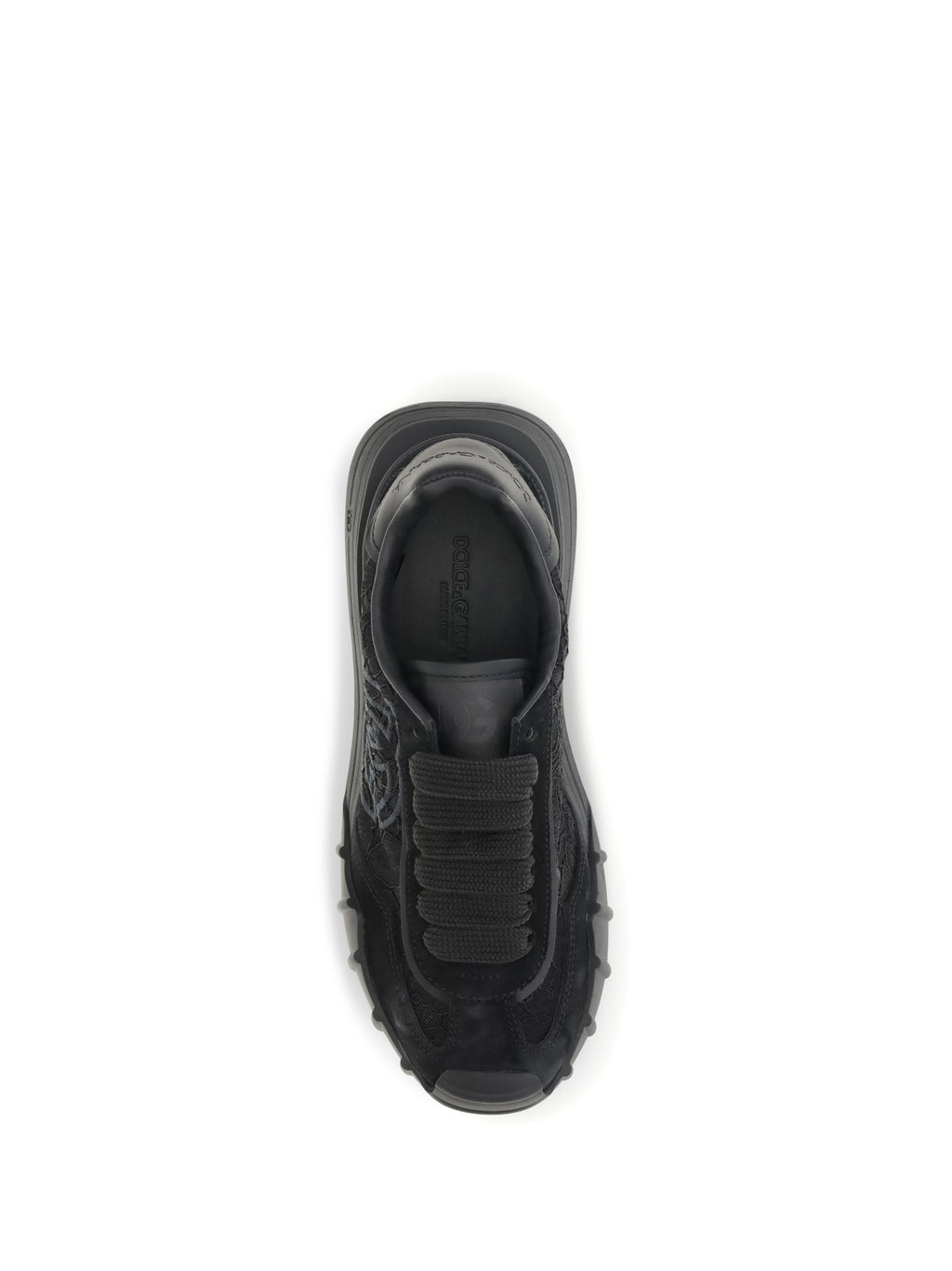 Dolce & Gabbana Women Leather And Lace Sneakers