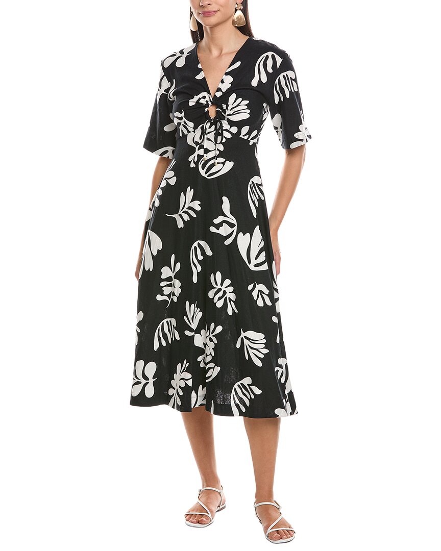 Marella Molise Linen-Blend Midi Dress