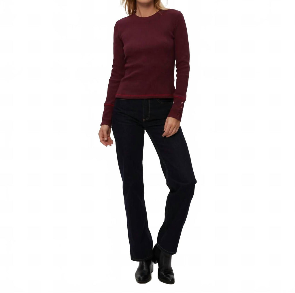 Willa Thermal Top In Velvet