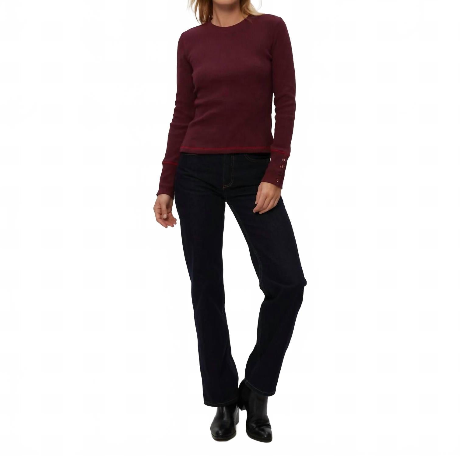 Willa Thermal Top In Velvet