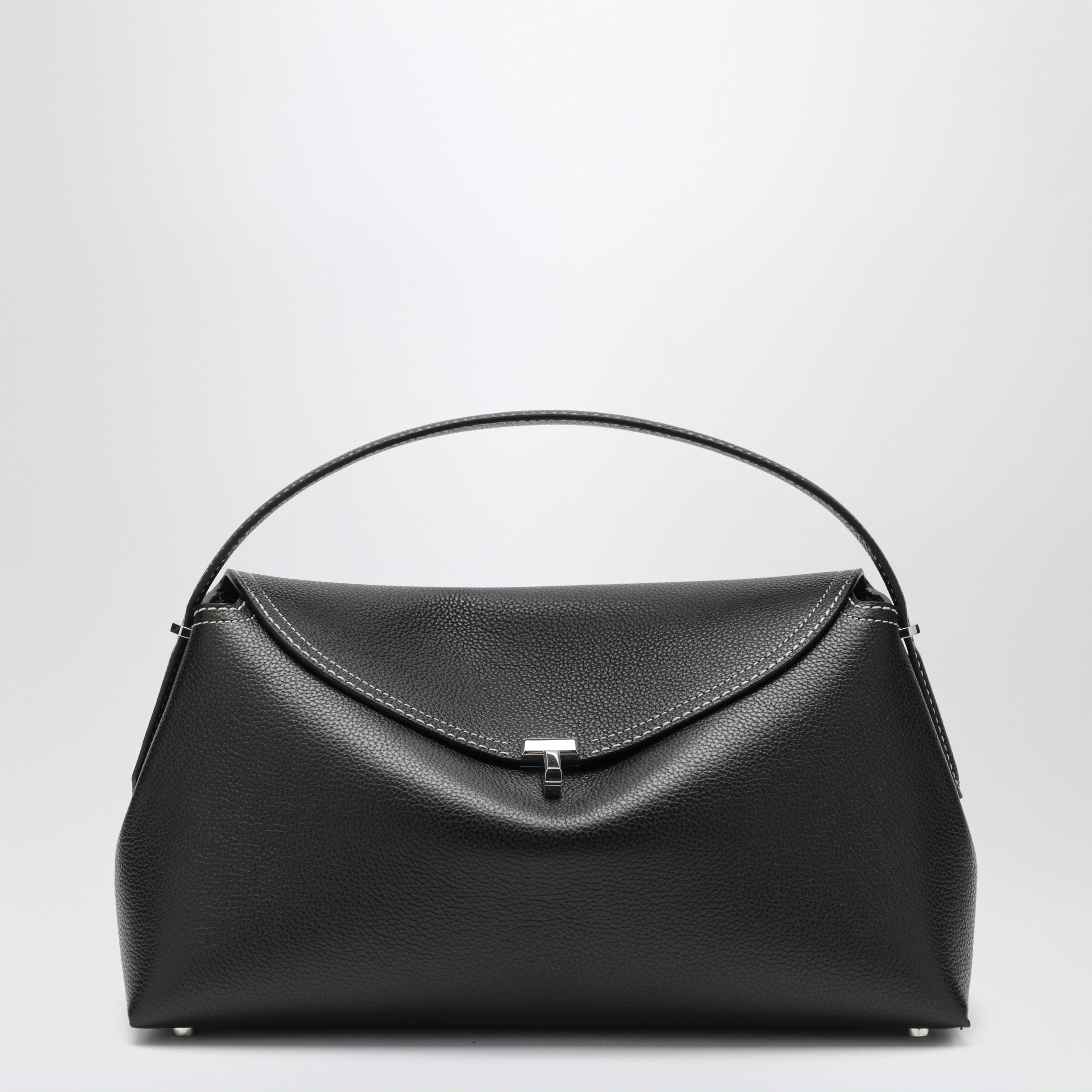 Toteme Everyday Bag In Black Grained Leather Women
