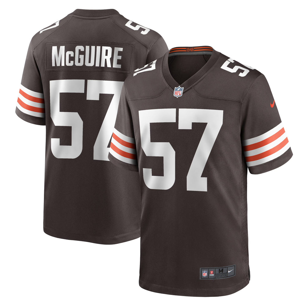 Cleveland Browns Isaiah McGuire Brown Team Game Jersey