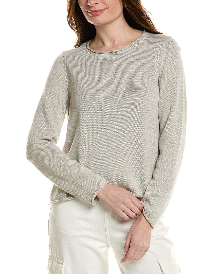 EILEEN FISHER Jewel Neck Sweater