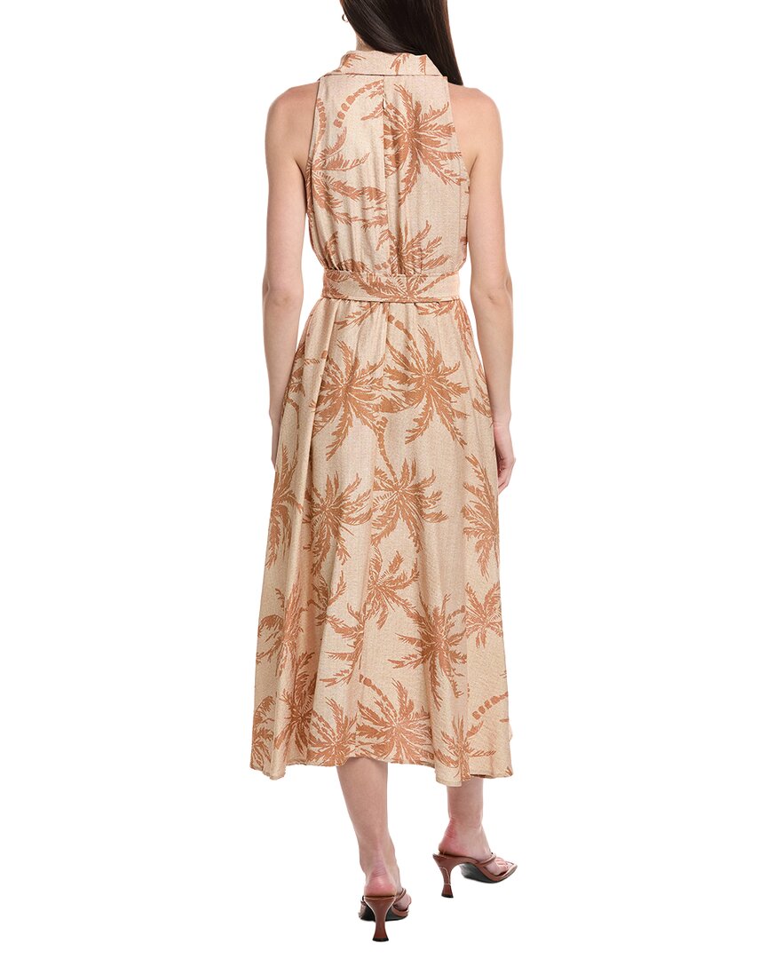 Maison Tara Printed Stone Sleeveless Midi Dress