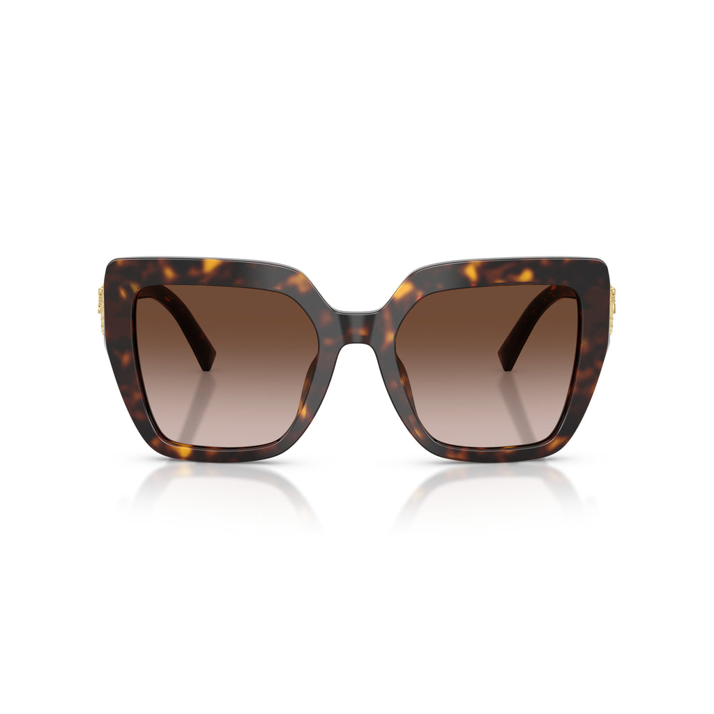 Oversized Tortoiseshell Frame Sunglasses With Gradient Brown Lenses
