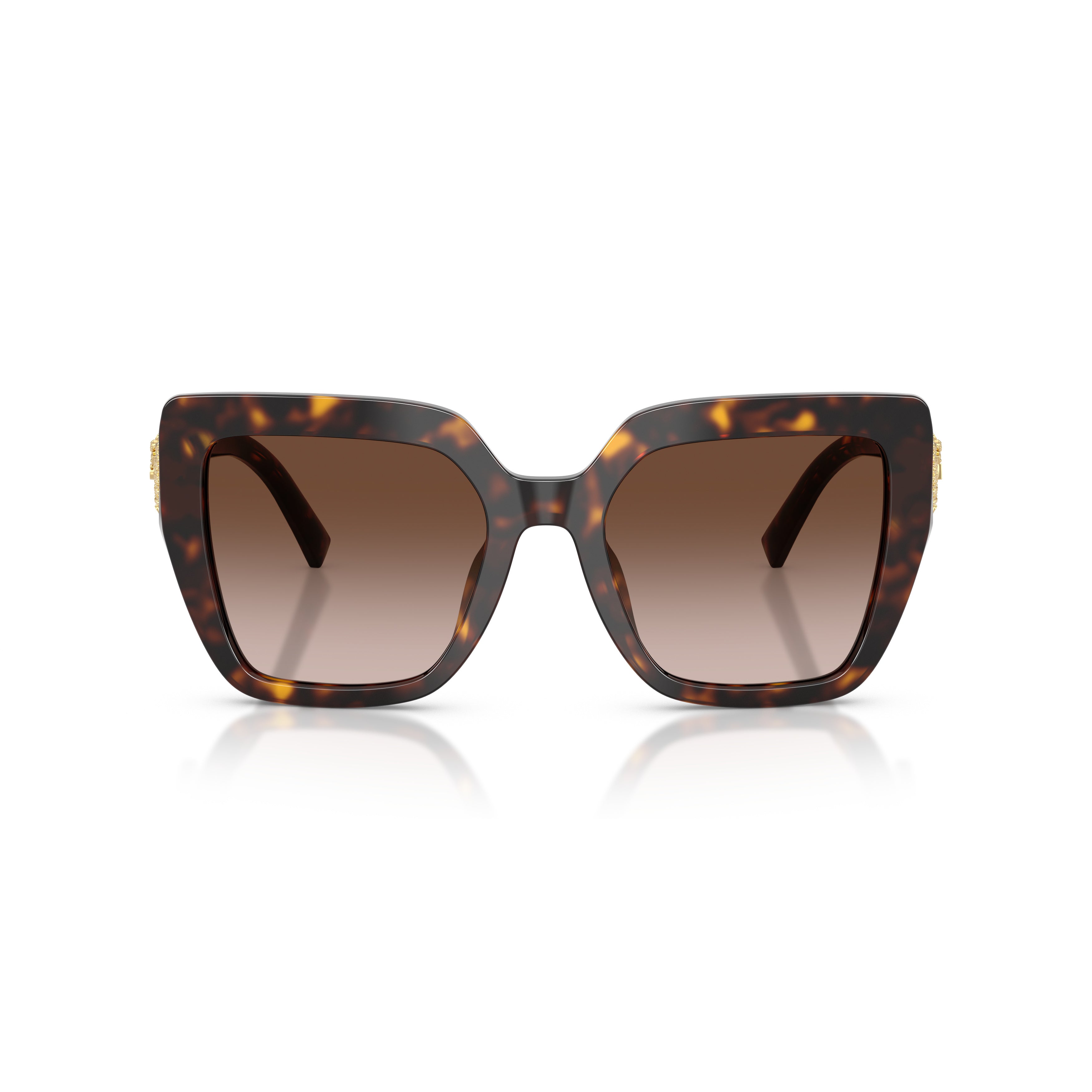 Oversized Tortoiseshell Frame Sunglasses With Gradient Brown Lenses