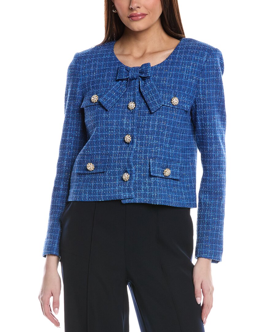 St. John Woven Knit Bracelet Sleeve Jacket