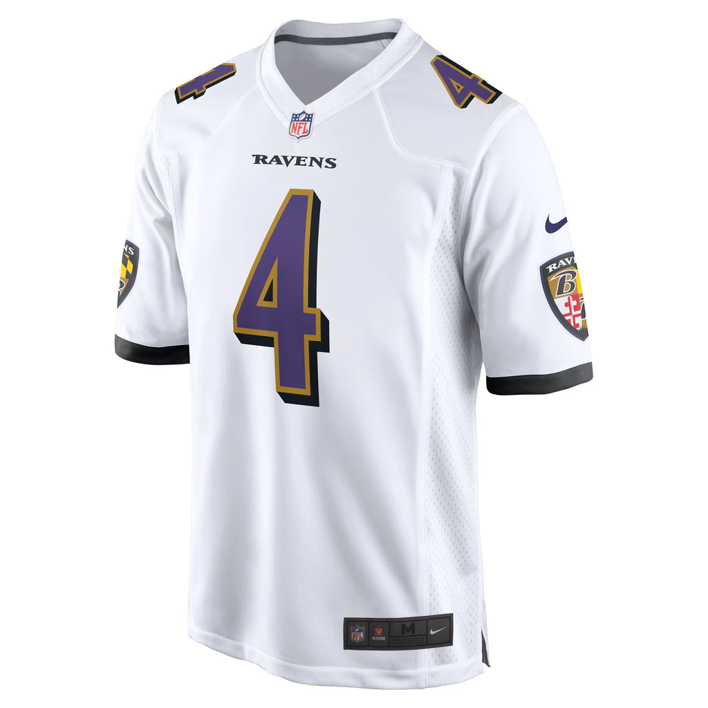 Baltimore Ravens Zay Flowers White Game Jersey