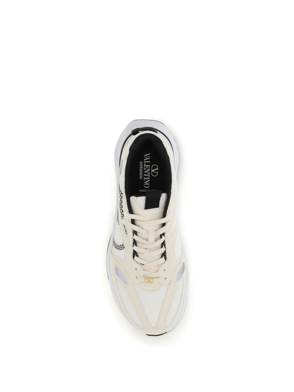Valentino Garavani Men Demivee Mesh And Suede Sneakers