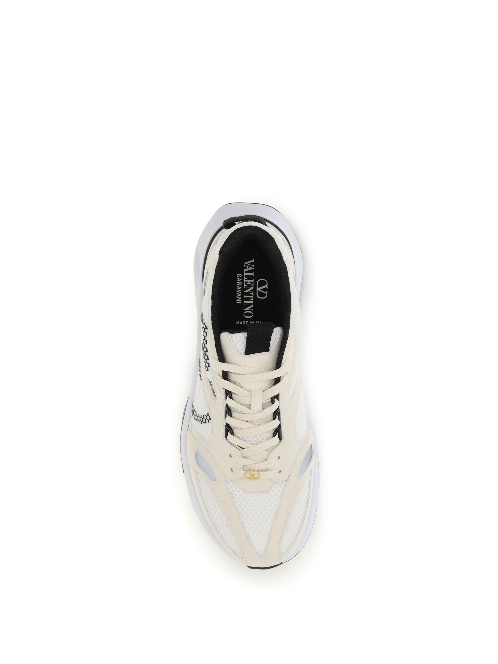 Valentino Garavani Men Demivee Mesh And Suede Sneakers