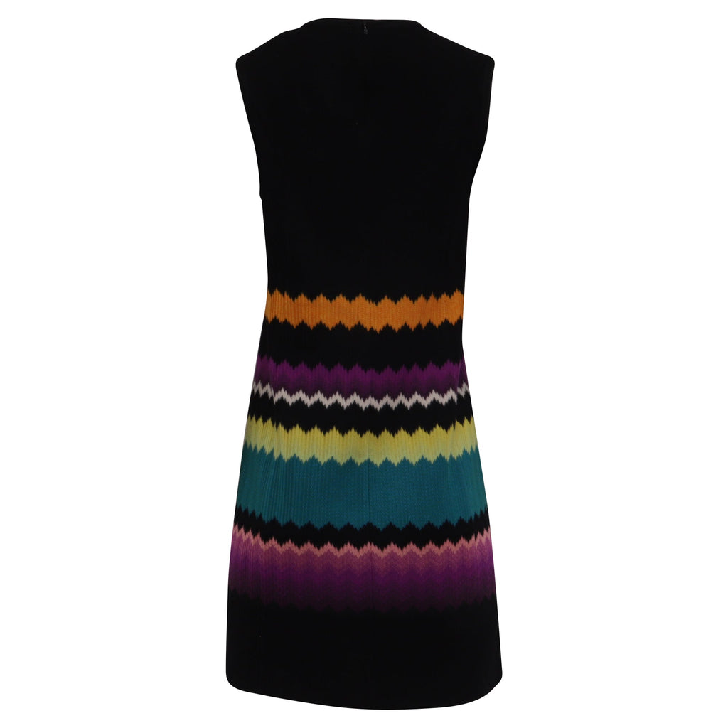 Missoni Zig-Zag Patterned Mini Dress in Multicolor Viscose