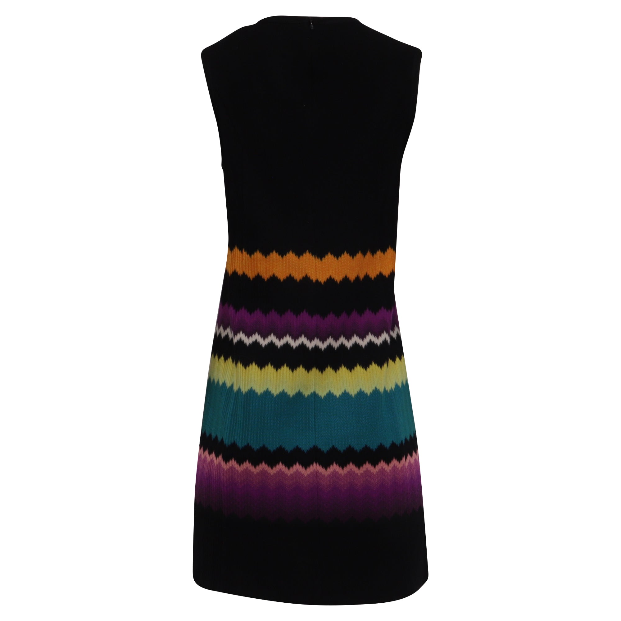 Missoni Zig-Zag Patterned Mini Dress in Multicolor Viscose