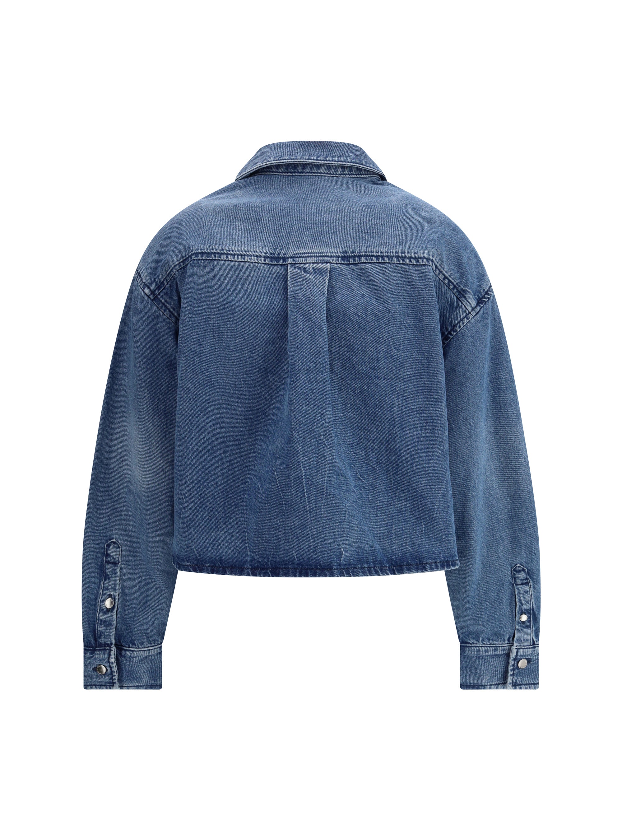 Alexander Wang Women Cropped Denim Shirt