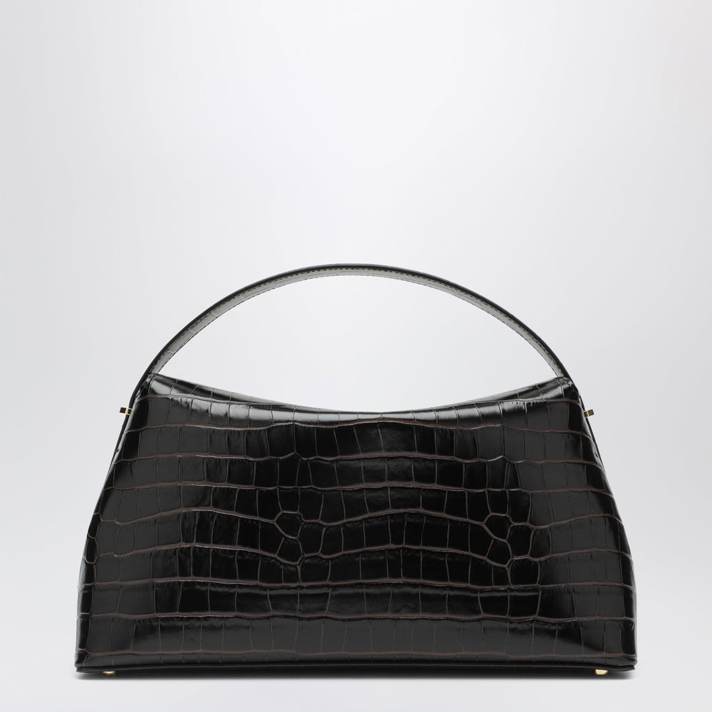 Toteme Everyday Bag In Dark Brown Crocodile-Embossed Leather Women