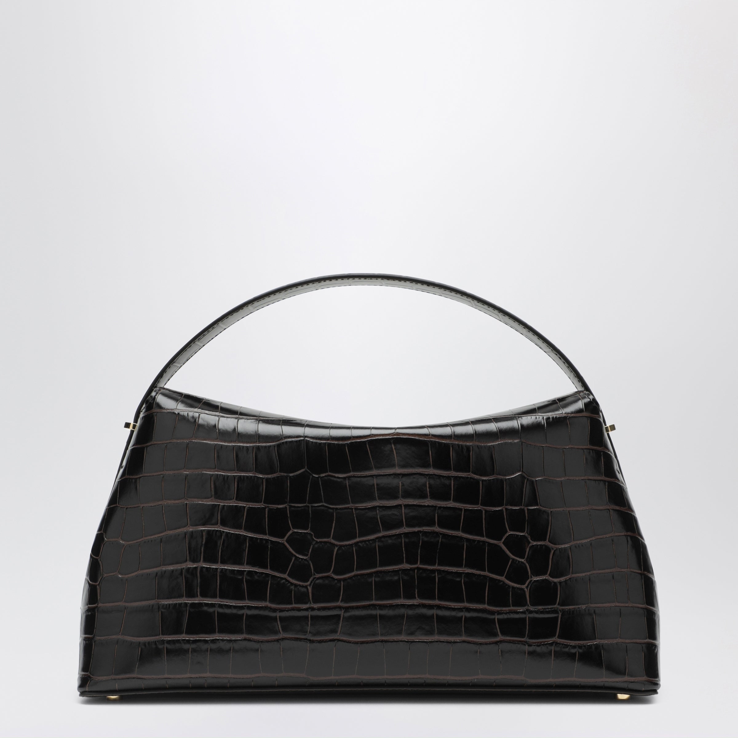 Toteme Everyday Bag In Dark Brown Crocodile-Embossed Leather Women