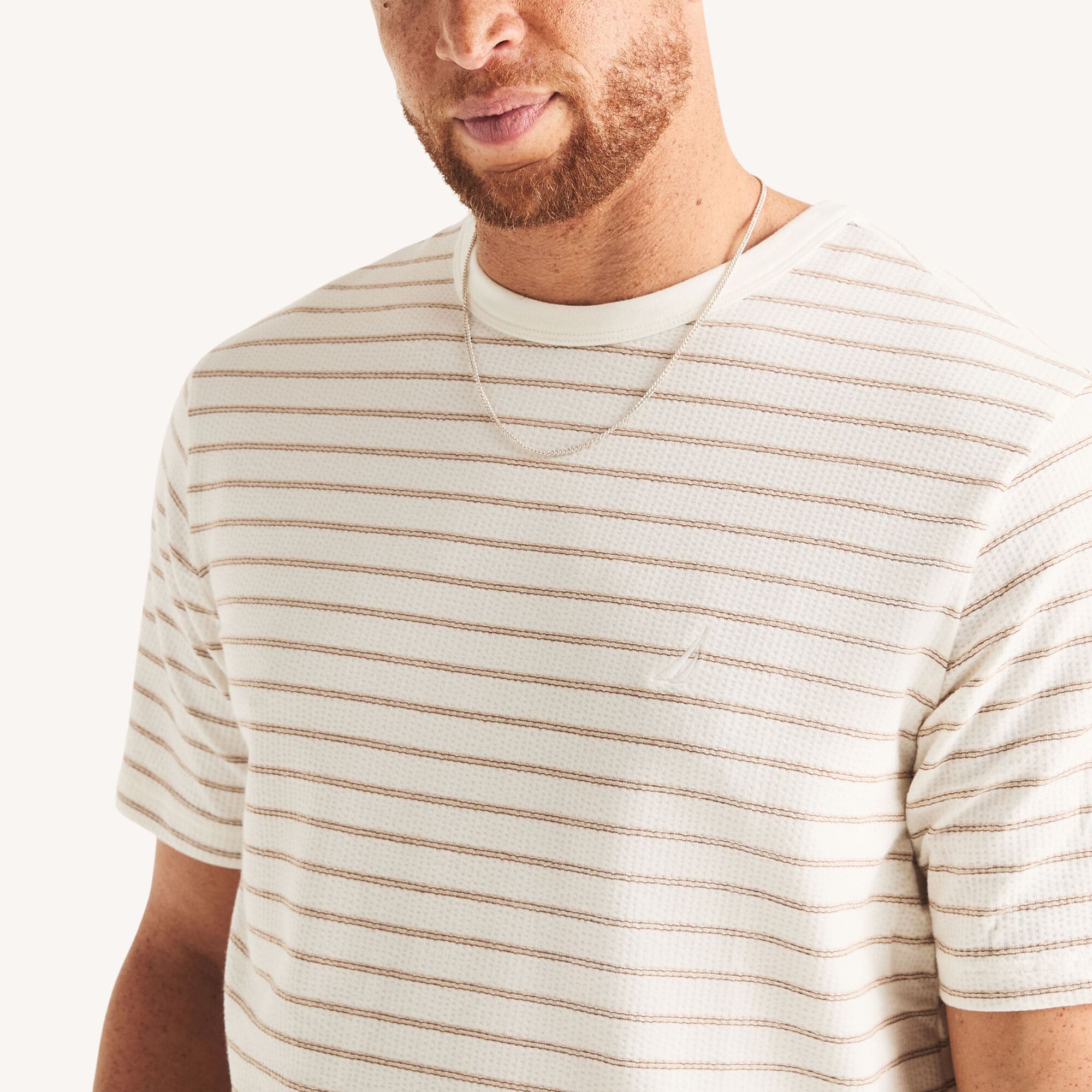 Nautica Big & Tall Seersucker Crewneck T-Shirt