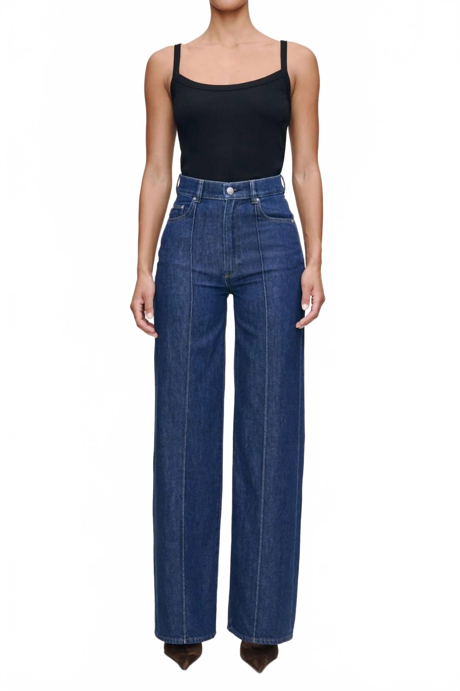 Hepburn Wide Leg Jeans In Inkwell