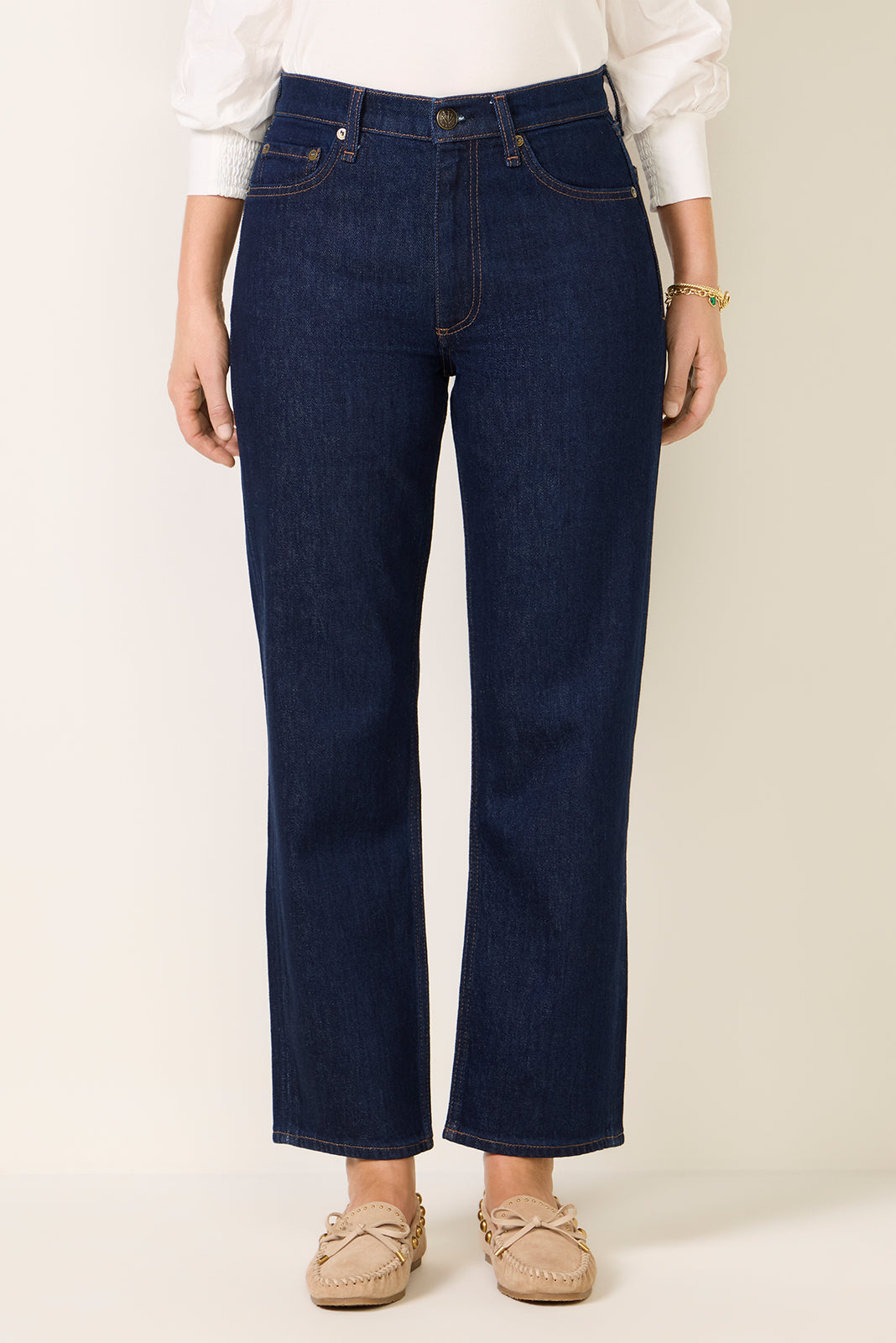 Women's Harlow Mid Rise Ankle Straight Jeans