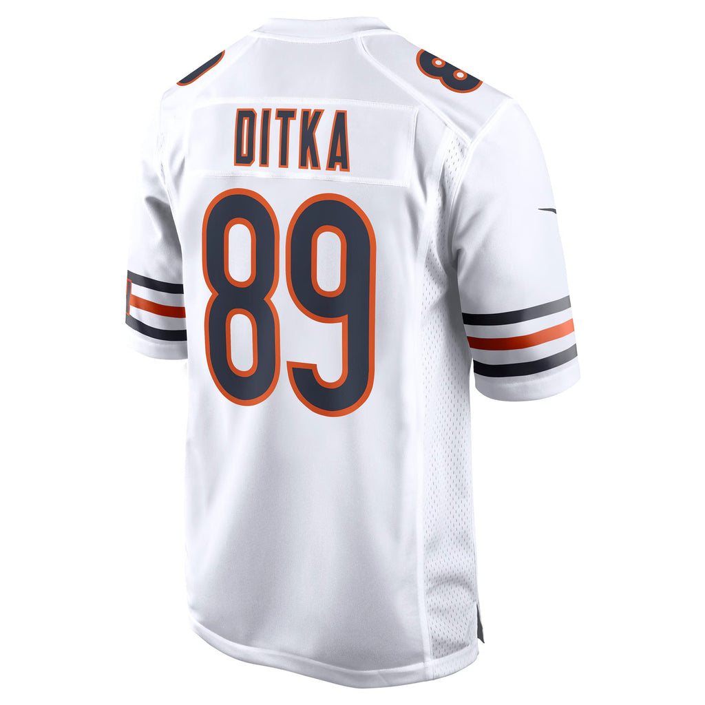 Chicago Bears Mike Ditka White Retired Player Game Jersey