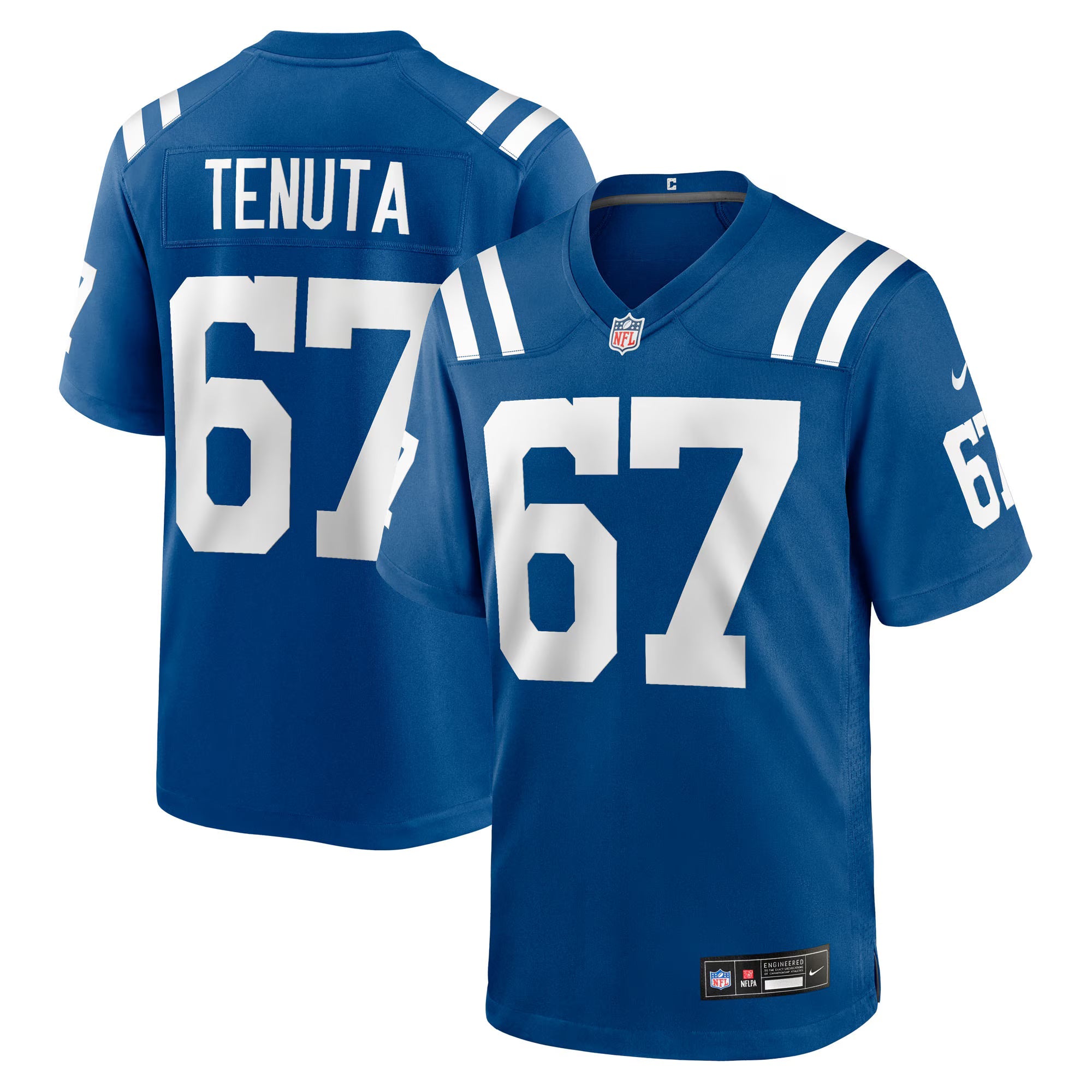 Indianapolis Colts Luke Tenuta Royal Team Game Jersey