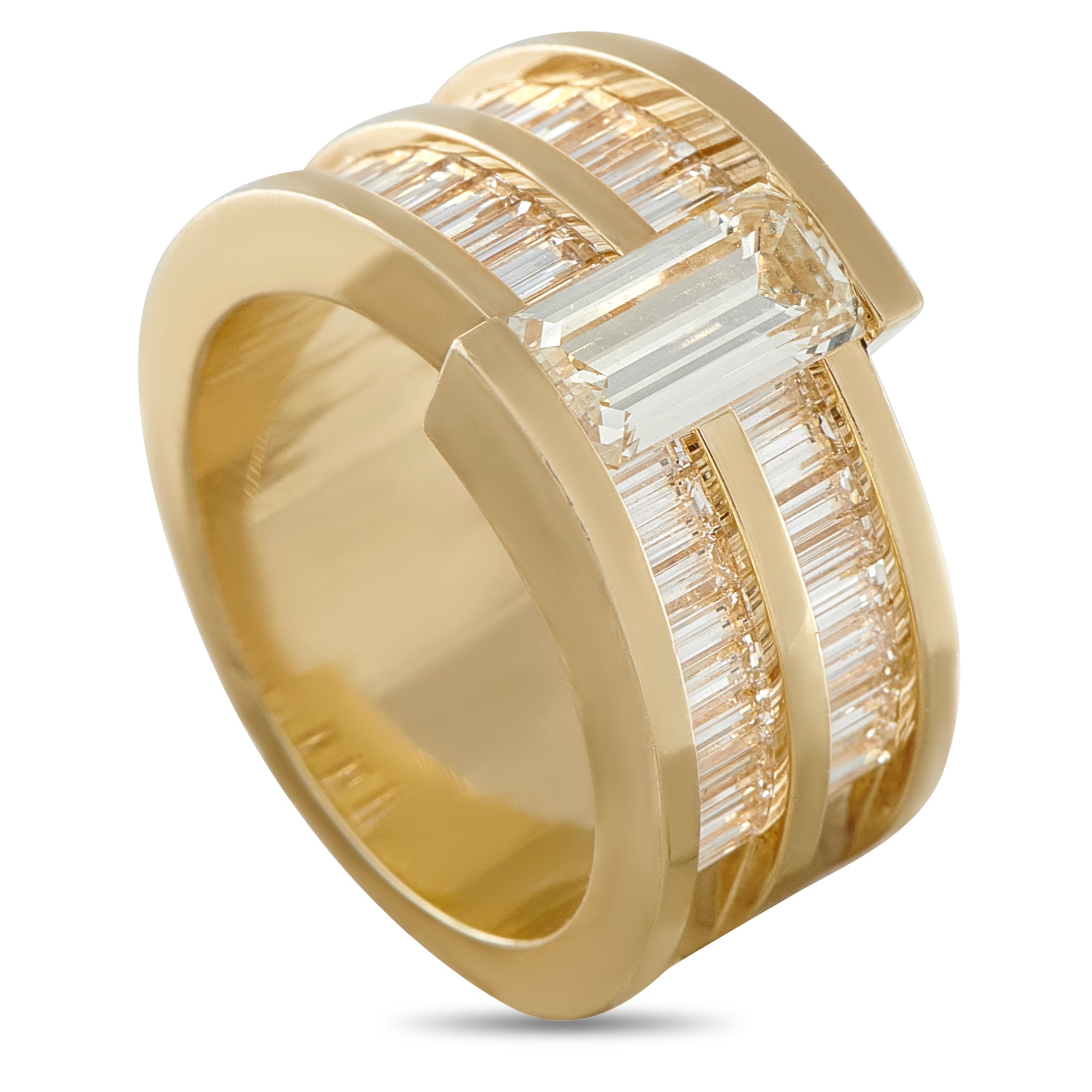 LB Exclusive 18K Yellow Gold 3.29ct Diamond Ring MF04-041426