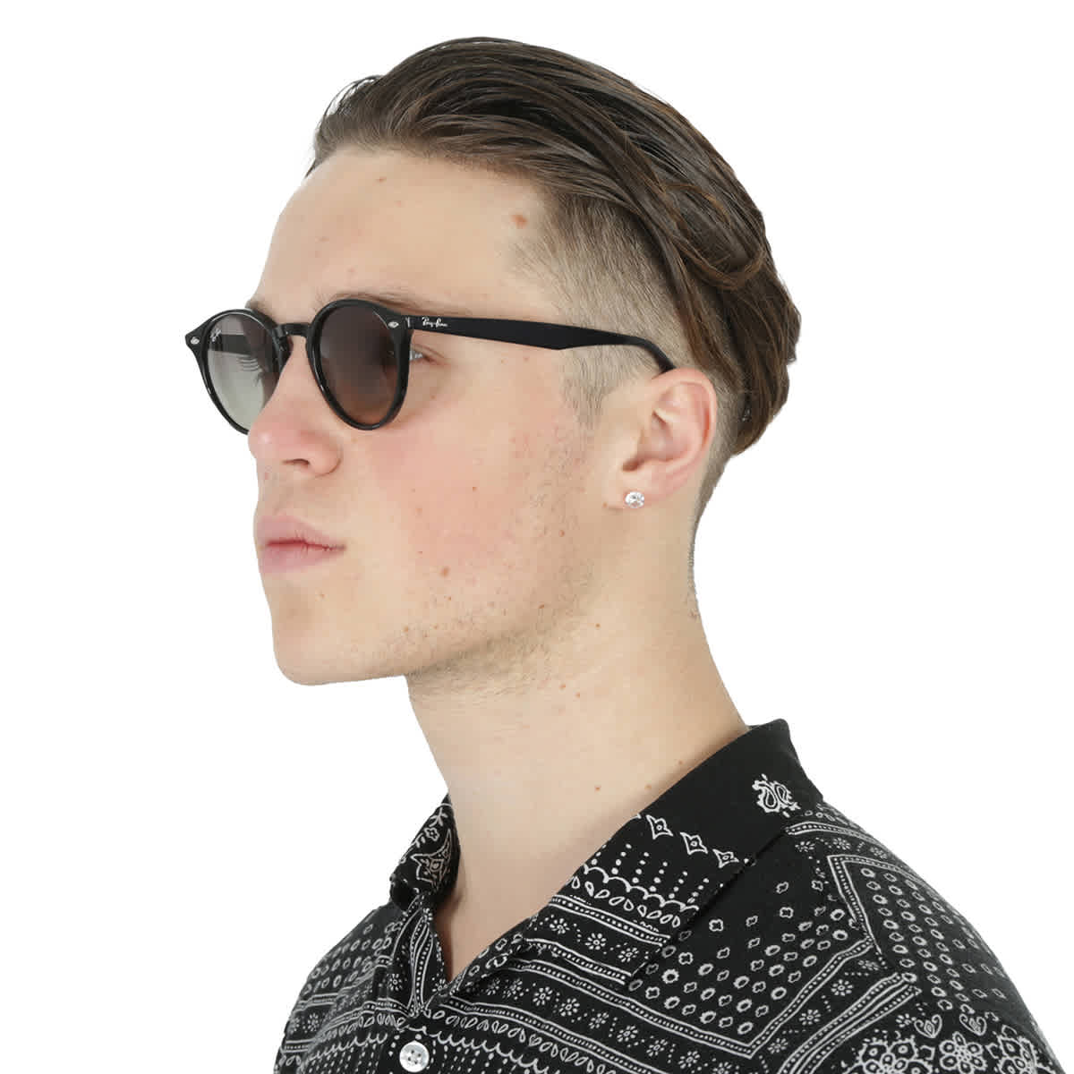Ray Ban Grey Gradient Round Unisex Sunglasses RB2180 601/11 49