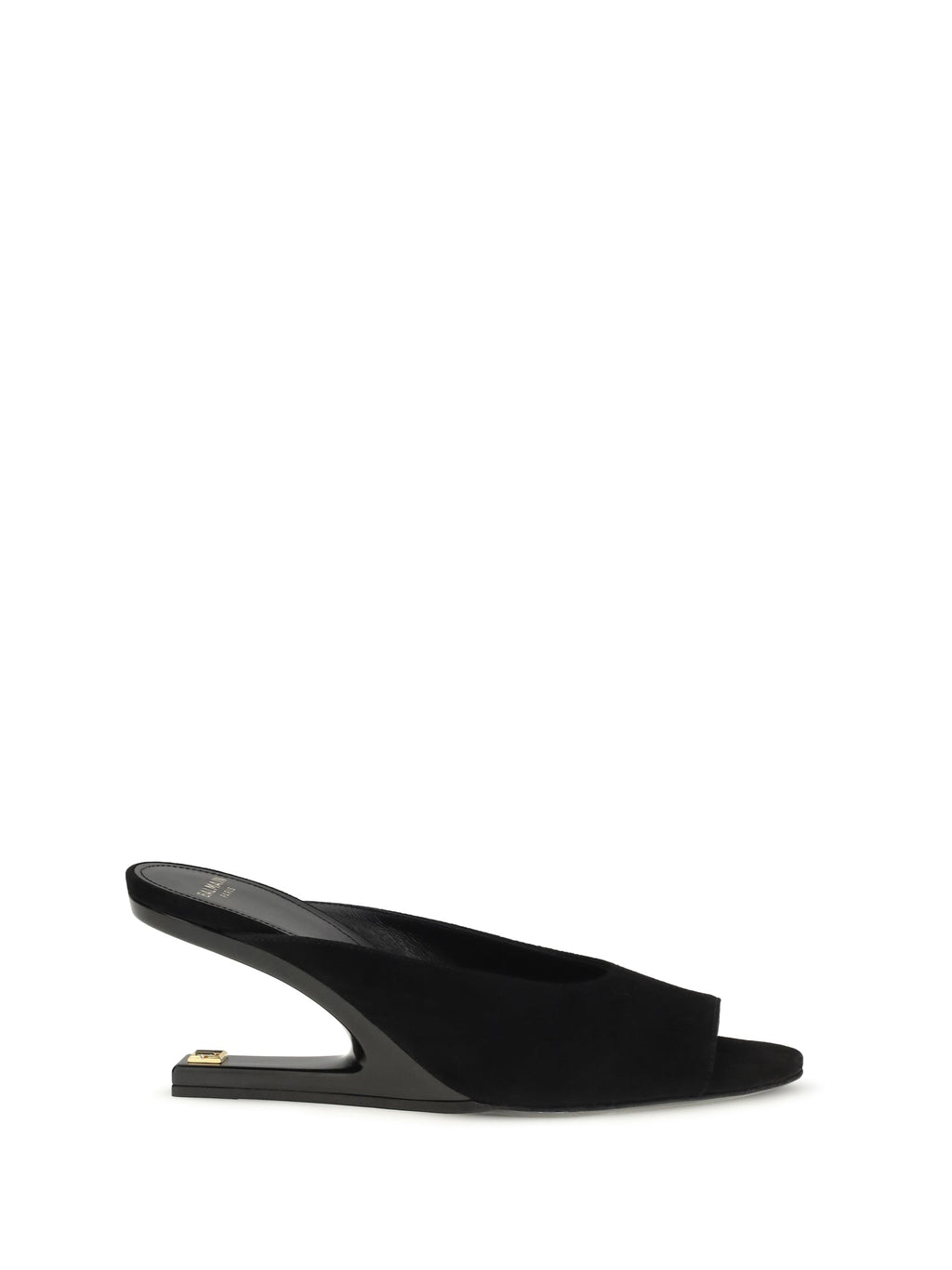 Balmain Women Suede Open-Toe Mules