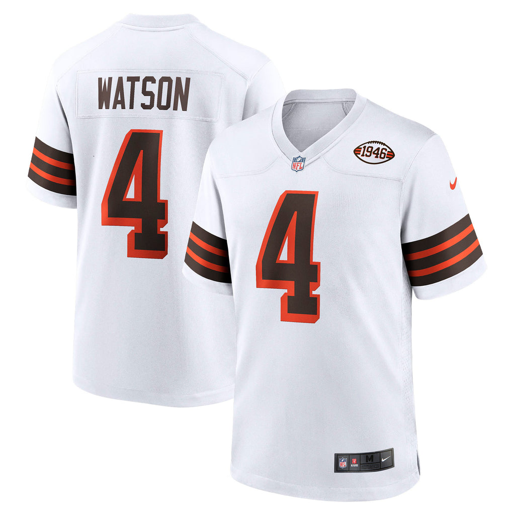 Cleveland Browns Deshaun Watson White Alternate Game Jersey