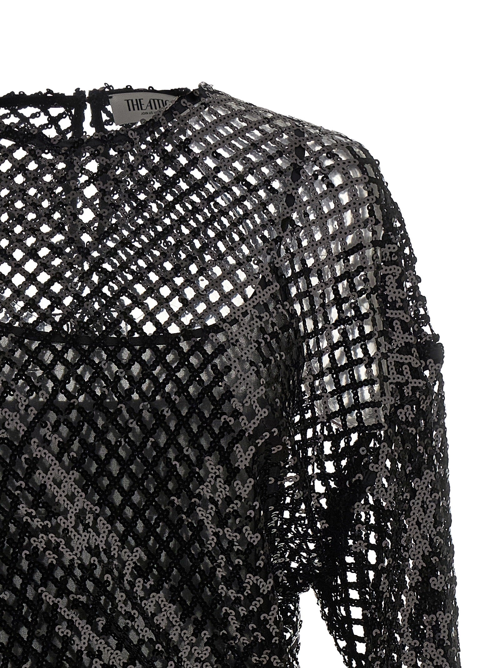 The Attico Women Sequin Mesh Dress