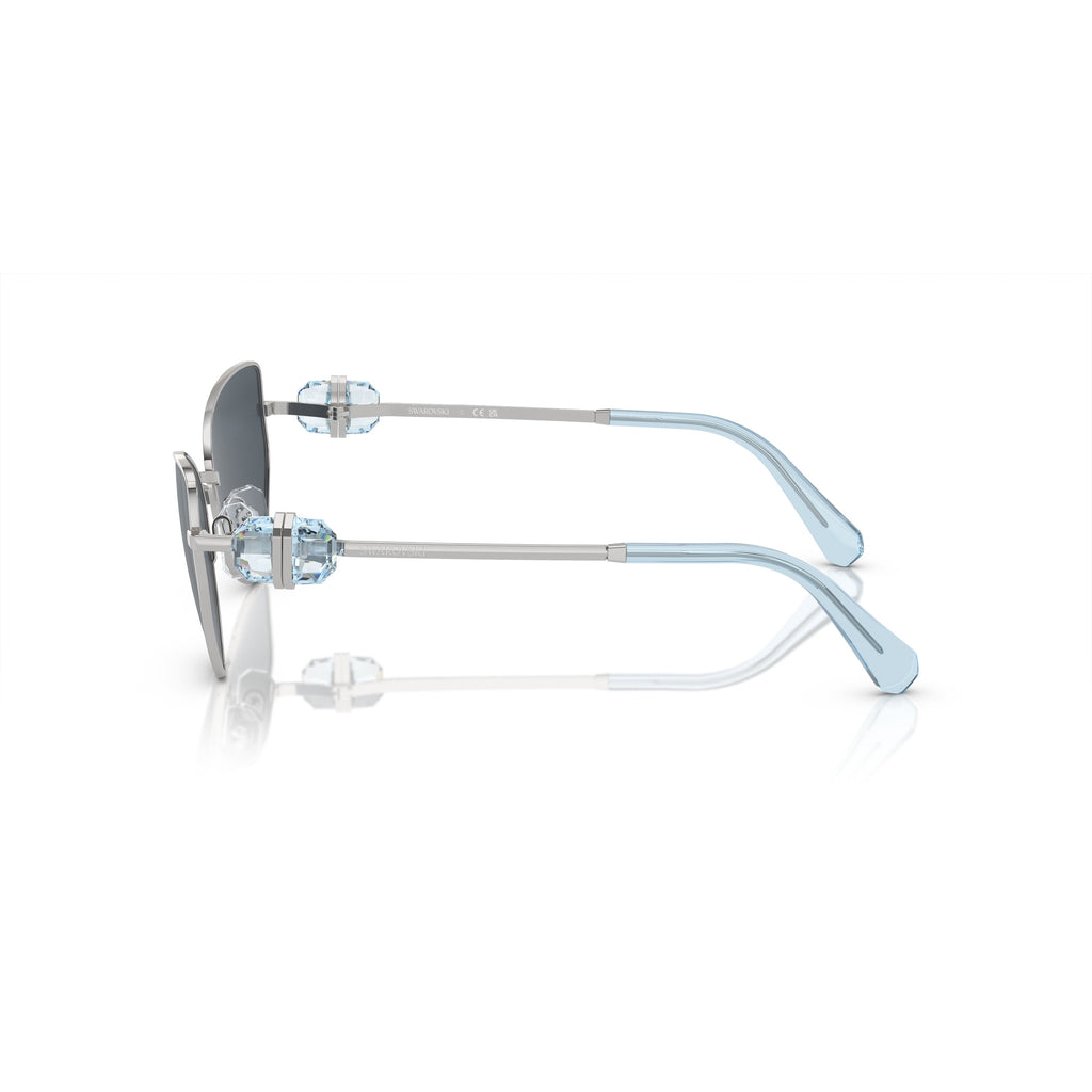 0Sk7003 Angular Cat-Eye Sunglasses with Crystal Embellishments