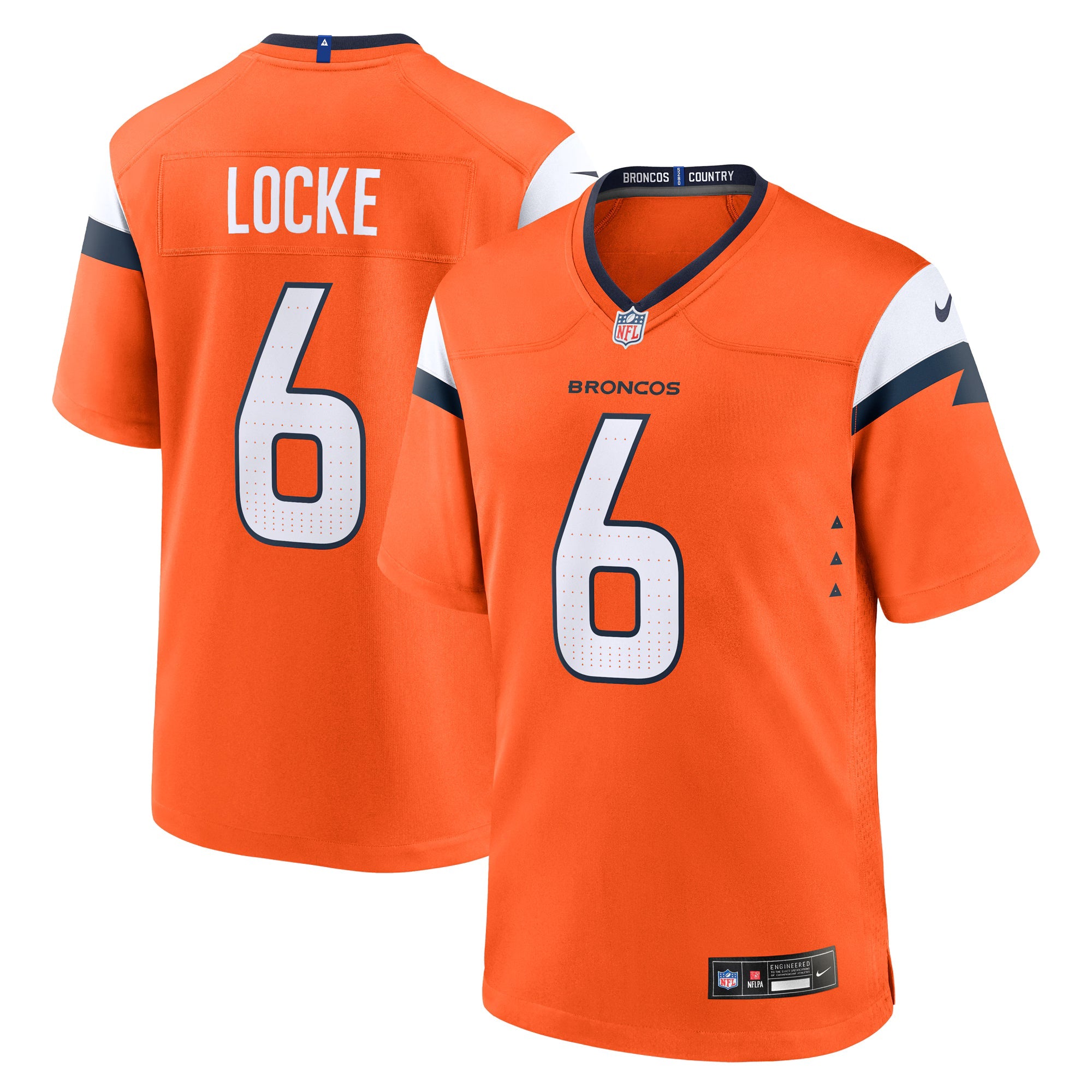 Denver Broncos P.J. Locke Orange Team Game Jersey