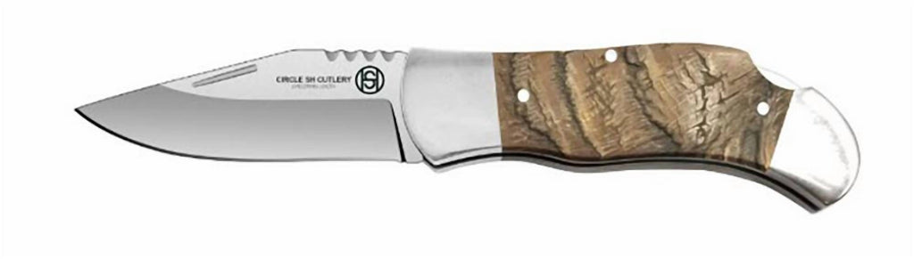 Blade Ram Horn Handle 4" Pocket Knife In Brown/silver
