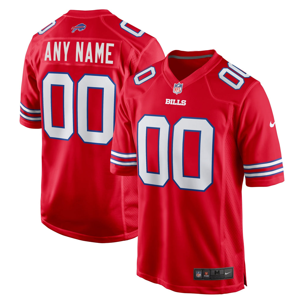Buffalo Bills Red Alternate Custom Game Jersey