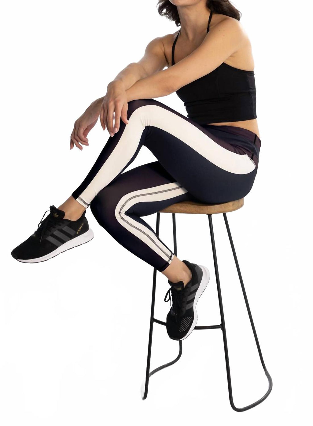 Jump Track Leggings In Teddy Bear Brown/black