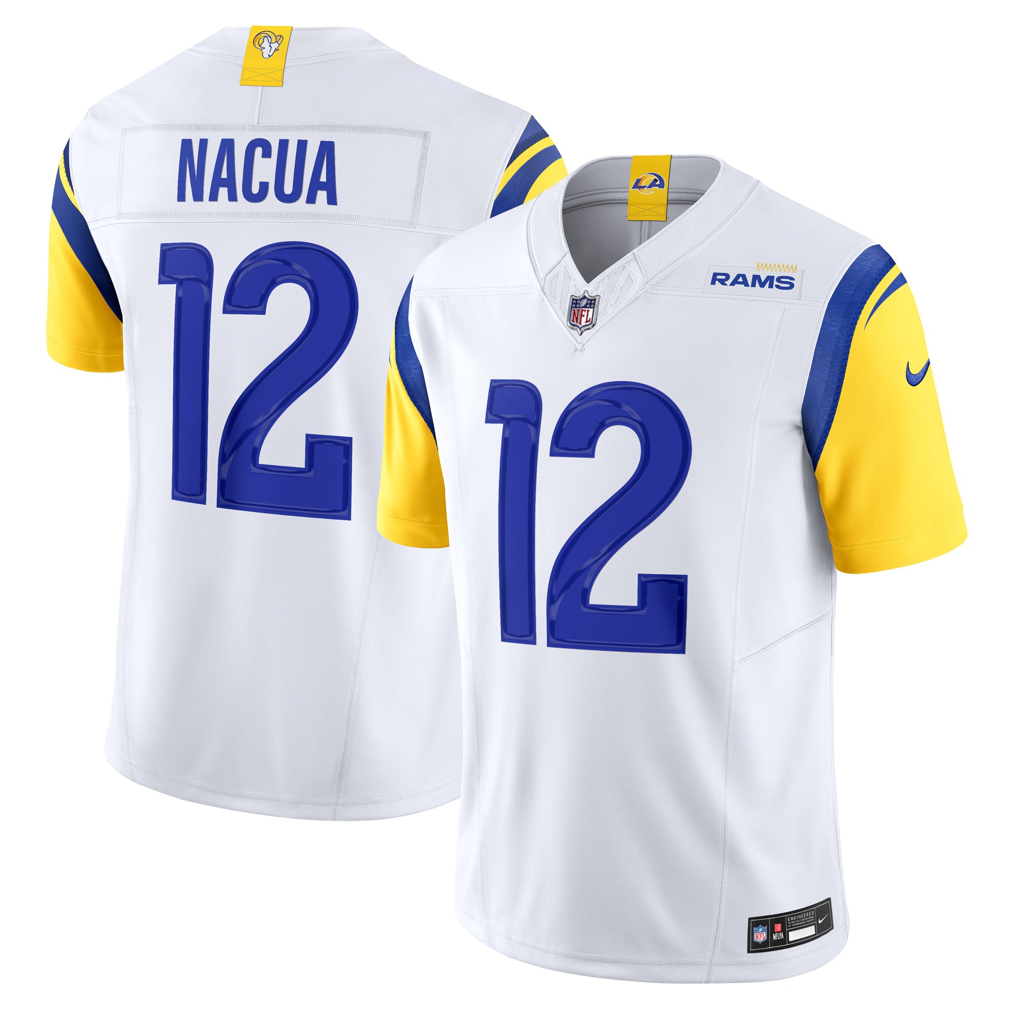 Los Angeles Rams Puka Nacua White Vapor F.U.S.E. Limited Player Jersey