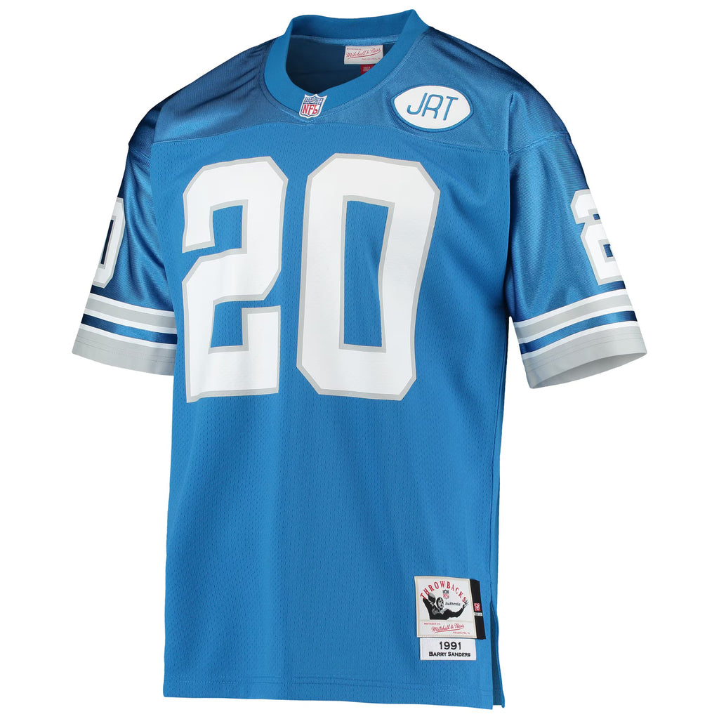 Detroit Lions 1991 Barry Sanders Mitchell & Ness Blue Authentic Throwback Retired Player Jersey