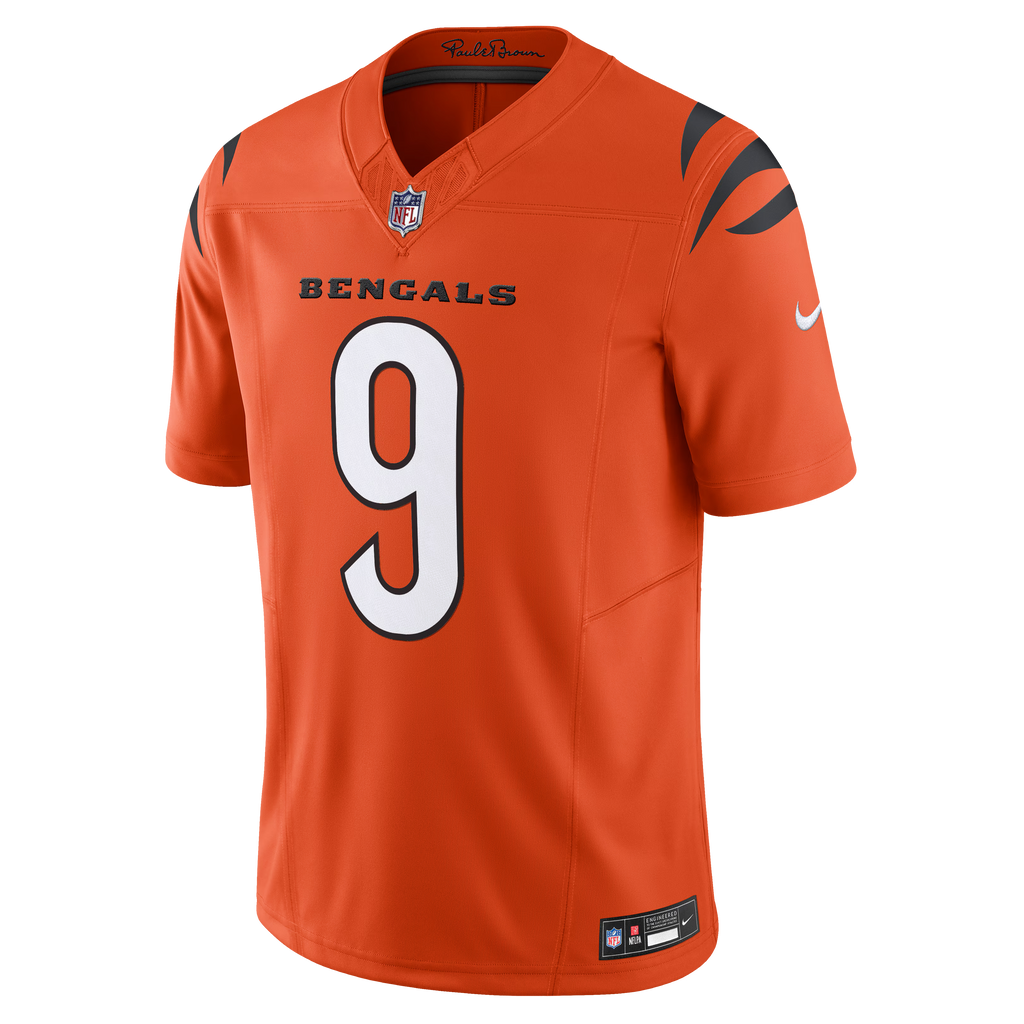 Cincinnati Bengals Joe Burrow Orange Vapor F.U.S.E. Limited Jersey