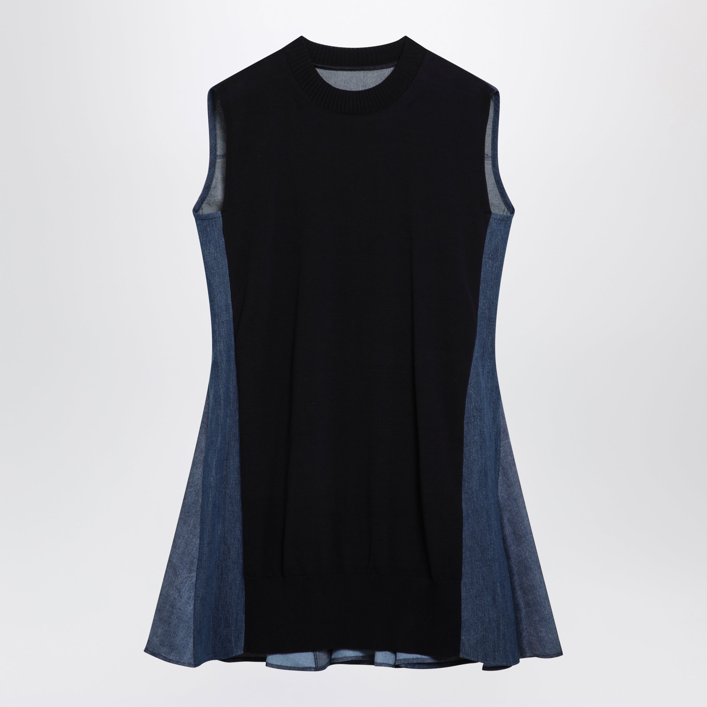 Sacai Denim Dress And Knit Top Women