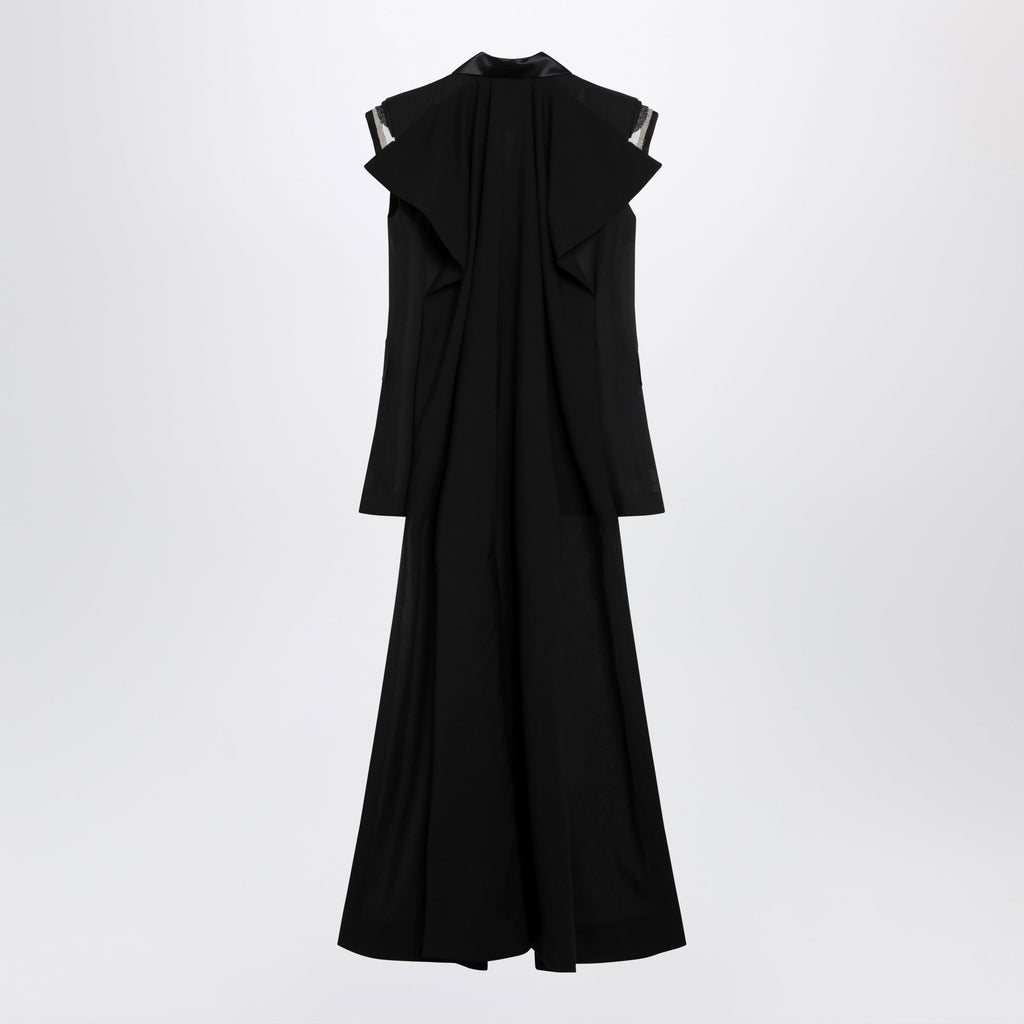 Sacai Black Wool Organza Vest Women