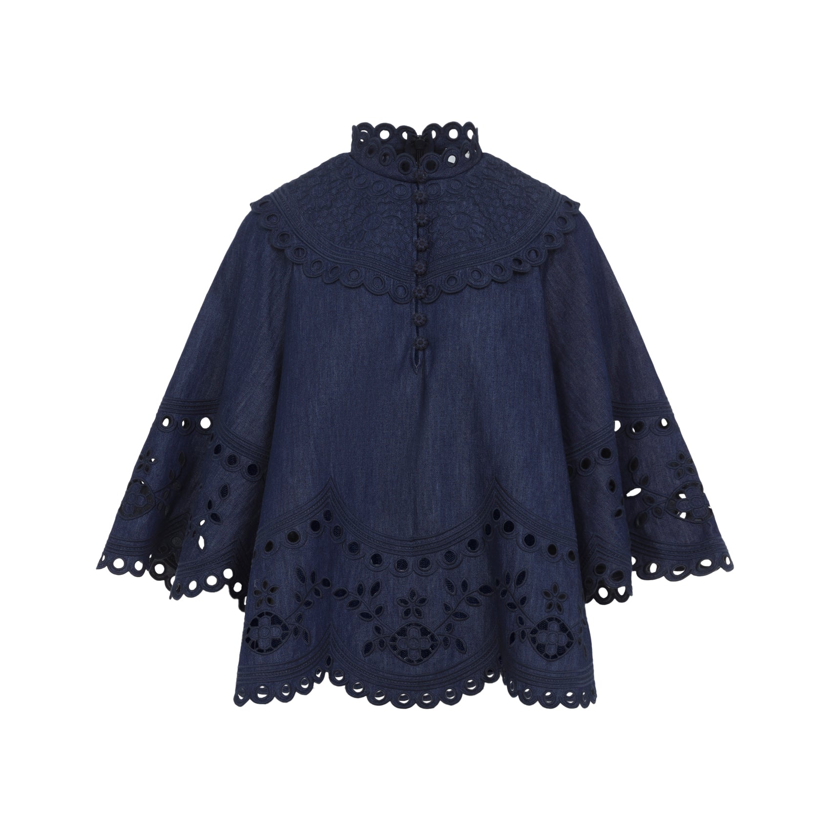 Zimmermann Mahon Broderie Denim Top Women